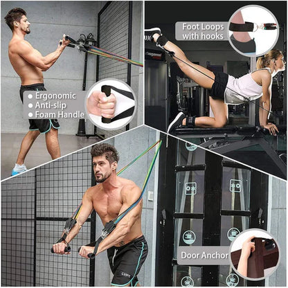11 Pcs Resistance Band Set For Men & Women