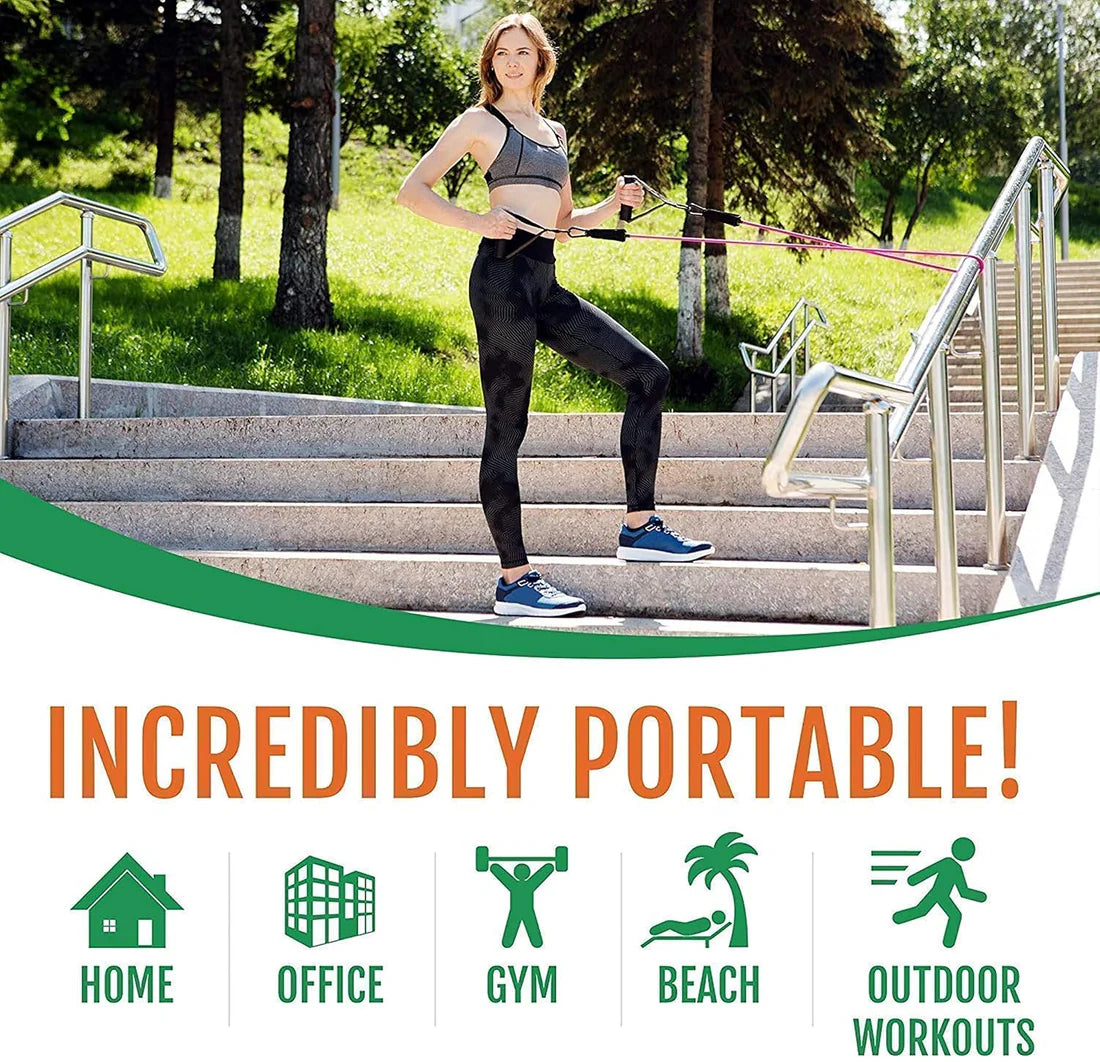 11 Pcs Resistance Band Set For Men & Women